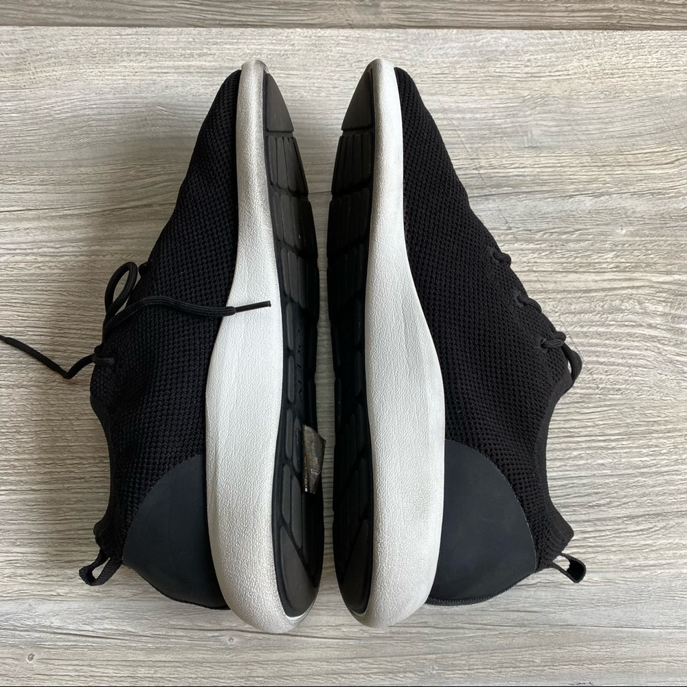 Aldo comfortable black fabric mesh lace up slip on sneakers white bottom 8.5 - Picture 6 of 10